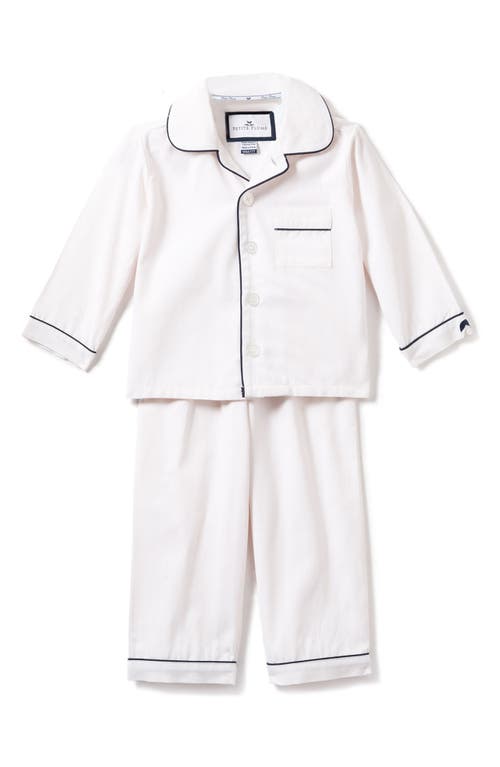 Petite Plume Kids' Two-Piece Pajamas in White at Nordstrom, Size 12-18M