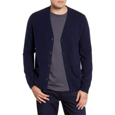 Nordstrom Shop Cashmere Button Front Cardigan, Blue