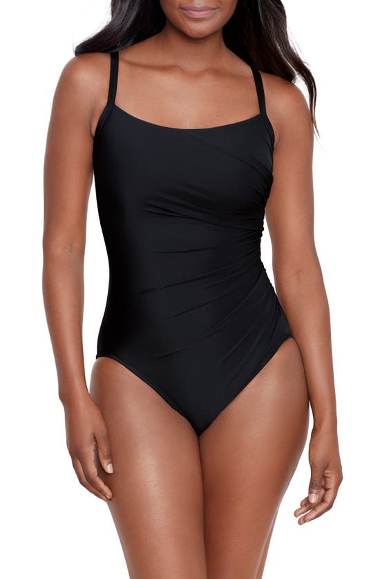Miraclesuit Rock Solid Starr Underwire One-piece Swimsuit In Black