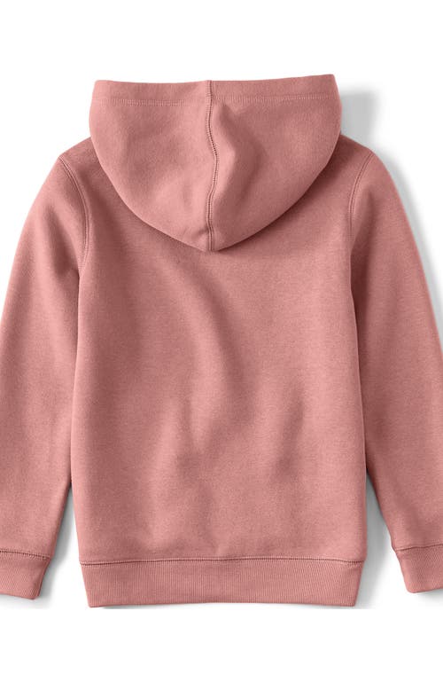Lands' End Kids Fleece Pullover Hoodie In Dusty Rose