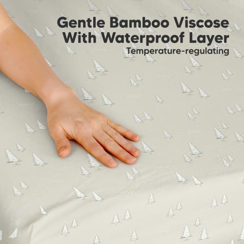 Keababies 2-pack Isla [protect+] Waterproof Mini Crib Sheets In Pine Grove