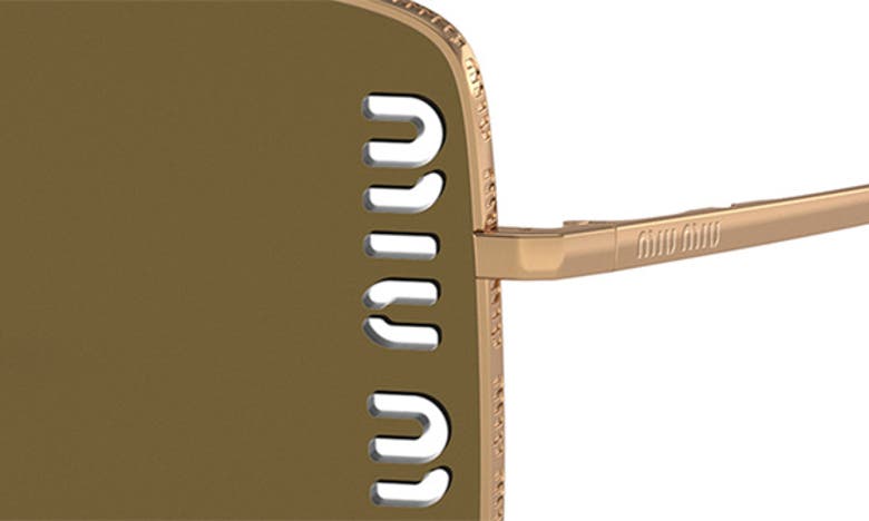 Shop Miu Miu 60mm Square Sunglasses In Antique Copper