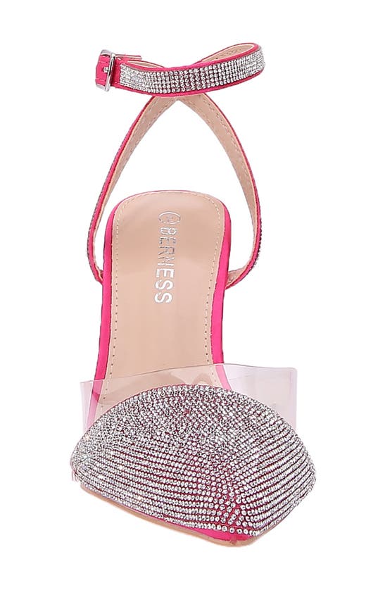 Shop Berness Barbara Rhinestone Pump In Hot Pink