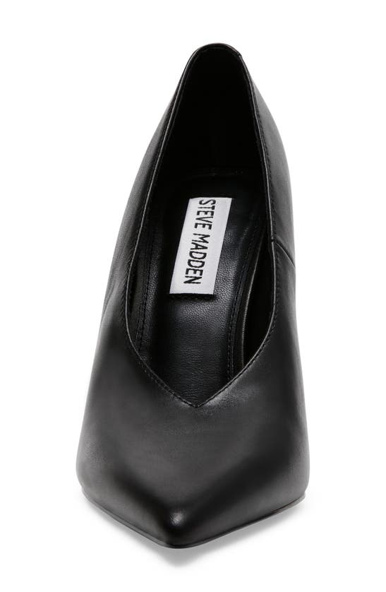 Shop Steve Madden Sedona Pointed Toe Pump In Black Leather