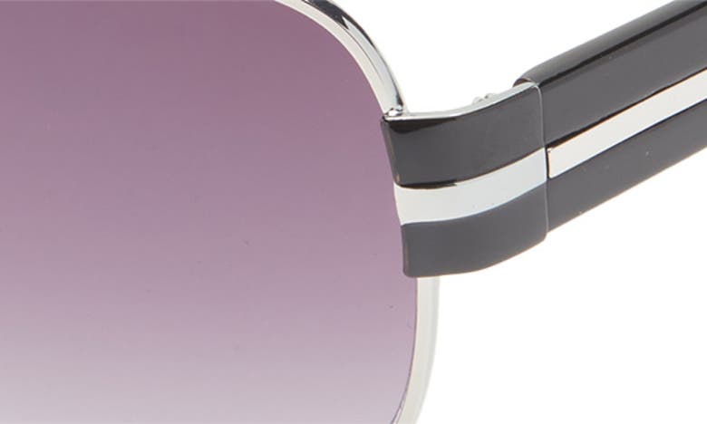 Shop Vince Camuto Combo Shield Sunglasses In Silver Black