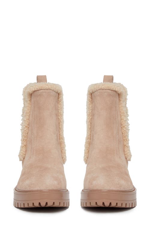 PAIGE PAIGE BOWIE GENUINE SHEARLING TRIM CHELSEA BOOT