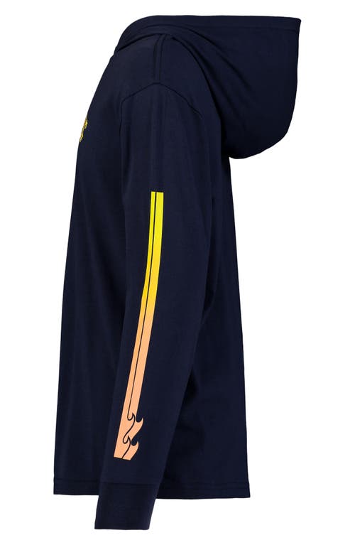 BILLABONG BILLABONG KIDS' GRAD LONG SLEEVE HOODED GRAPHIC T-SHIRT