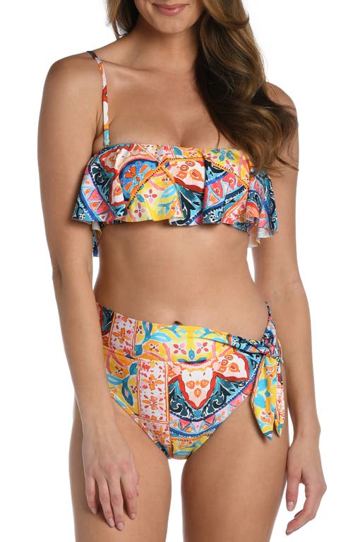 La Blanca Soleil Bandeau Ruffle Bikini Top Multi at Nordstrom,