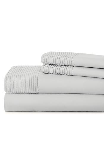 Southshore Fine Linens Premium Collection Pleated Extra Deep Pocket Sheet Set In Light Grey