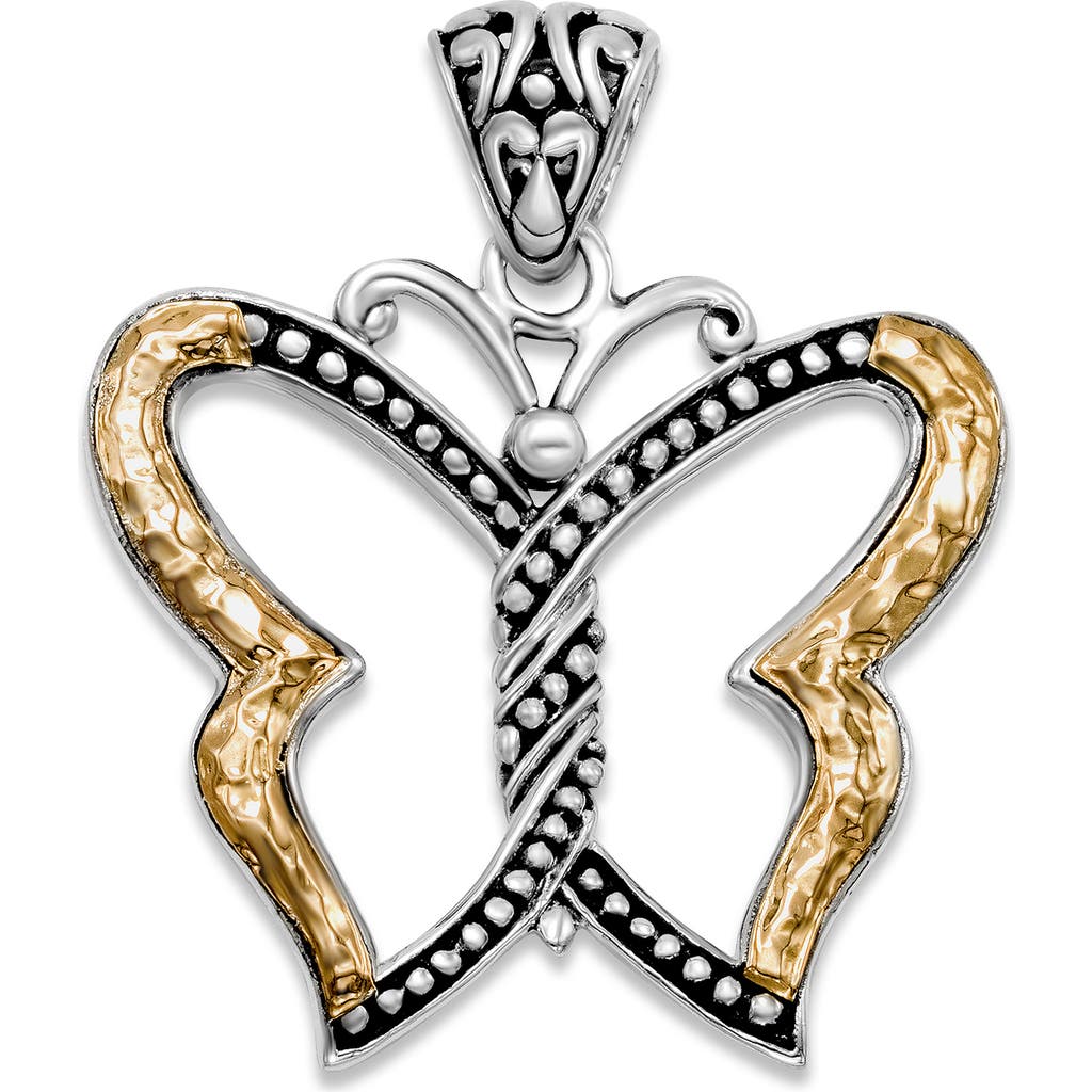 Samuel B. Butterfly Pendant In Silver And Gold
