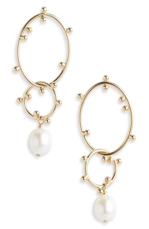 Scattered Bubble Drop Earrings in Gold