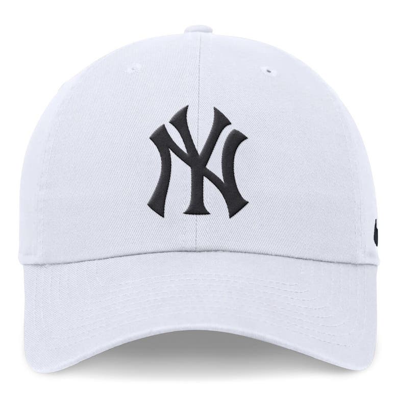 Shop Nike White New York Yankees Evergreen Club Adjustable Hat