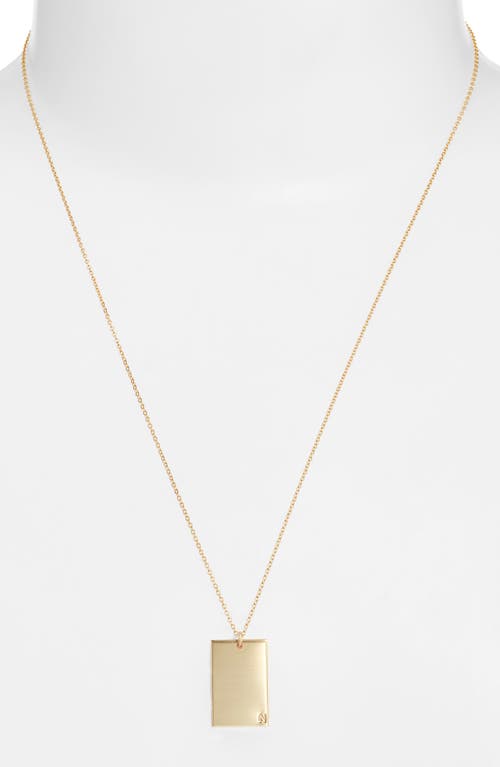 Set & Stones Goldie Initial Tag Pendant Necklace In Gold/n