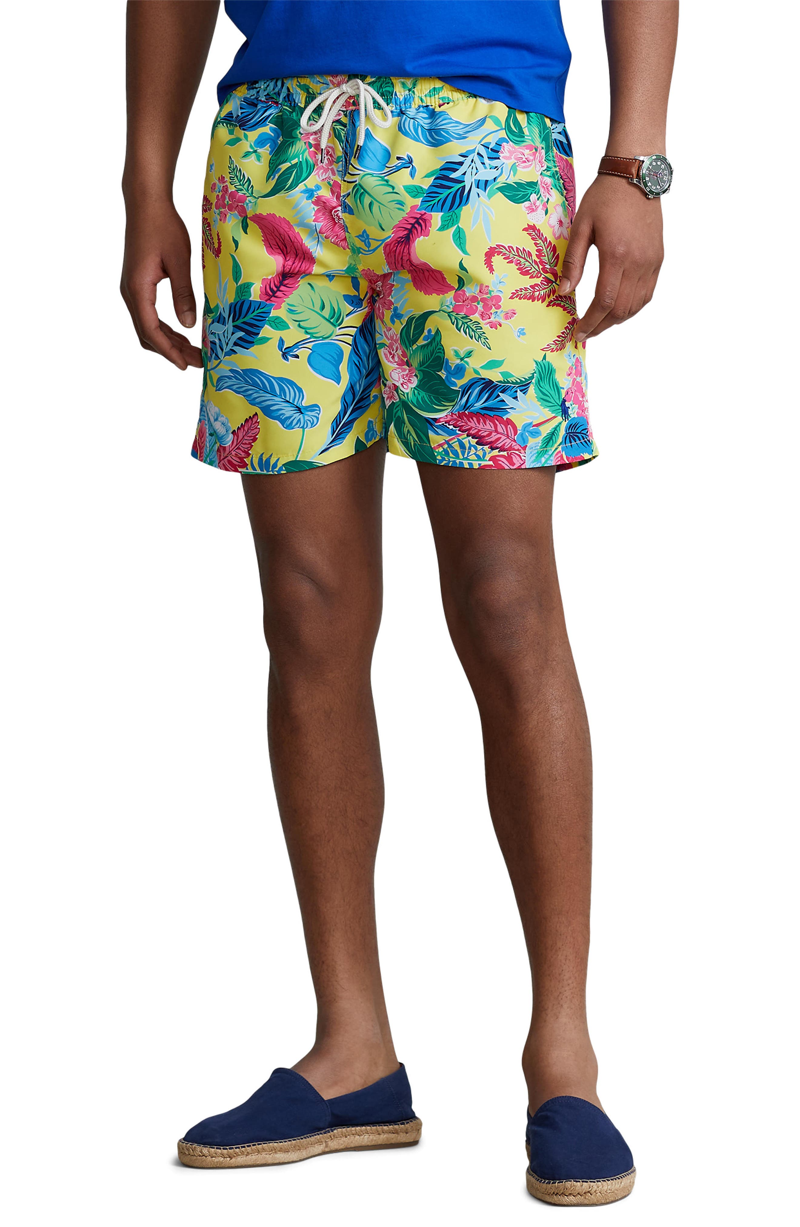Mens Clothing Beachwear Swim trunks and swim shorts Moschino Synthetic Swim Trunks in Yellow for Men 
