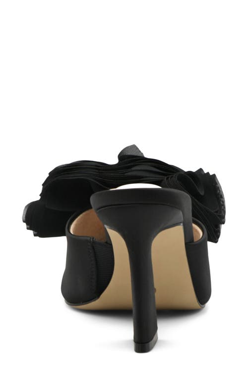 Charles By Charles David Karie Rosette Mule Pump In Black Satin