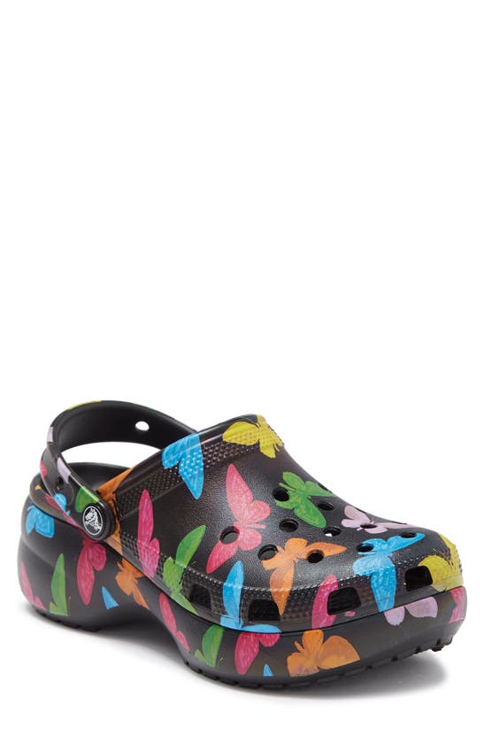 Crocs Classic Graphic Platform Clog In Butterfly Black ModeSens