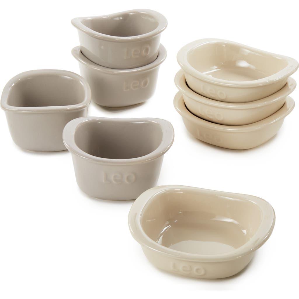 Berghoff Leo Balance 8-piece Moonmist Ramekin Set In Beige