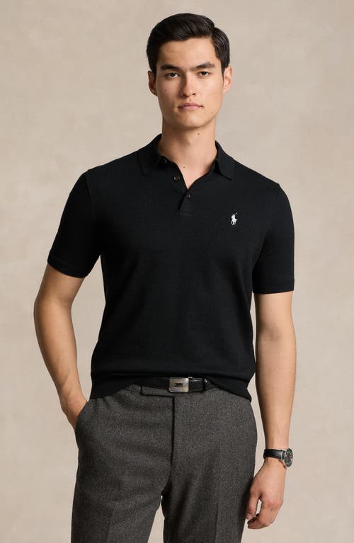 Shop Polo Ralph Lauren Regular Fit Cotton Polo Sweater In Polo Black