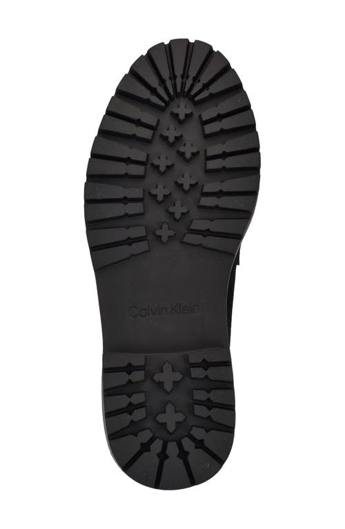 Calvin Klein Womens Solid Man Made Loafers In Black