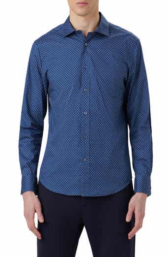 Bugatchi Julian Shaped Fit Woven Button-Up Shirt | Nordstrom