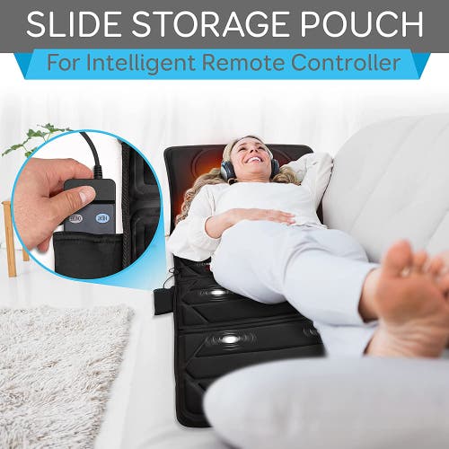 Pursonic Massage Mat With Soothing Heat In Black