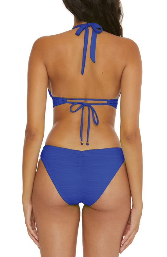 Shop Becca Coast Halter Bikini Top In Ultra Marine