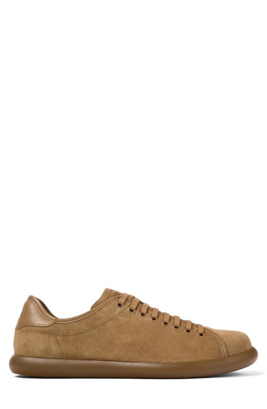 Camper Pelotas Soller Lace-up Suede Sneakers In Medium Brown