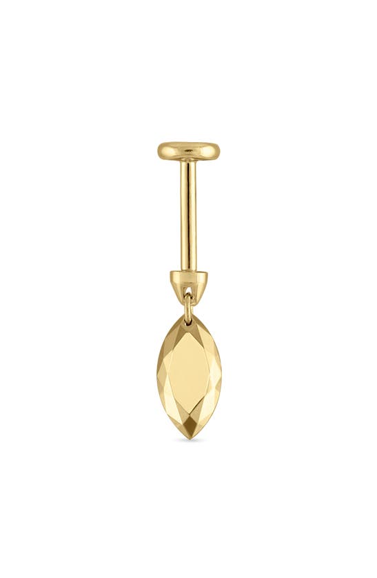MARIA TASH MARIA TASH FACETED MARQUISE SINGLE THREADED STUD EARRING
