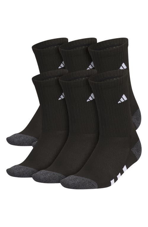 Shop Adidas Originals Adidas Kids' Athletic Cushioned Crew Socks In Black/onix Grey/white