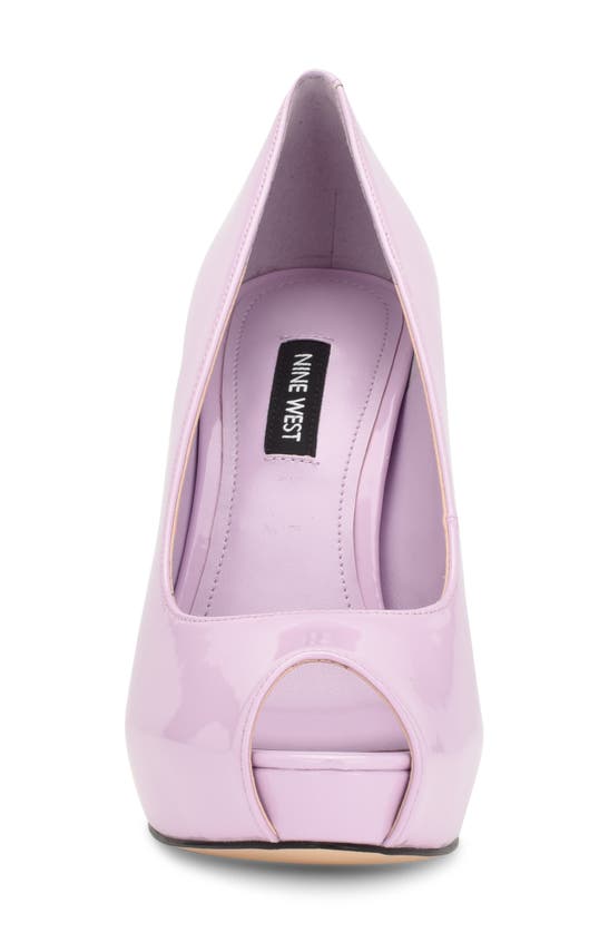 Nine West Hethr Peep Toe Platform Pump In Pink