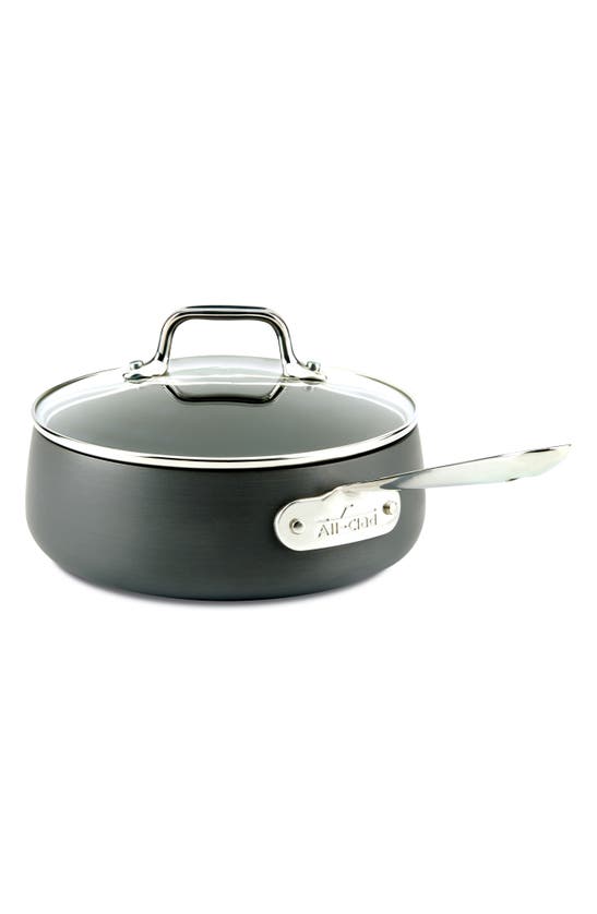 Shop All-clad Ha1 2.5-quart Saucepan With Lid In Black