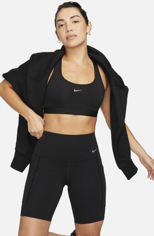 Shop Nike Dri-fit High Waist Bike Shorts In Black/black