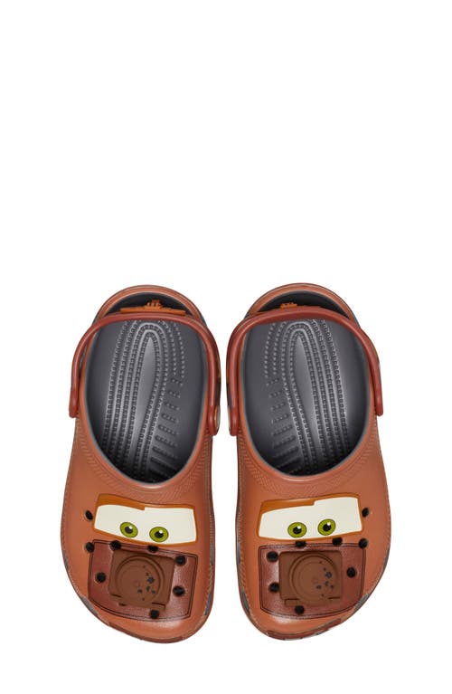 Crocs X Disney & Pixar Kids' 'cars' Mater Classic Clog In Slate Grey/brown