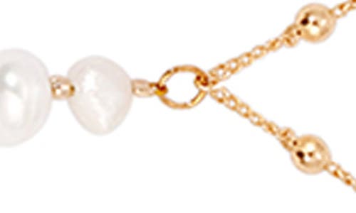 Shop Ettika Freshwater Pearl Dreams Y-necklace In Gold