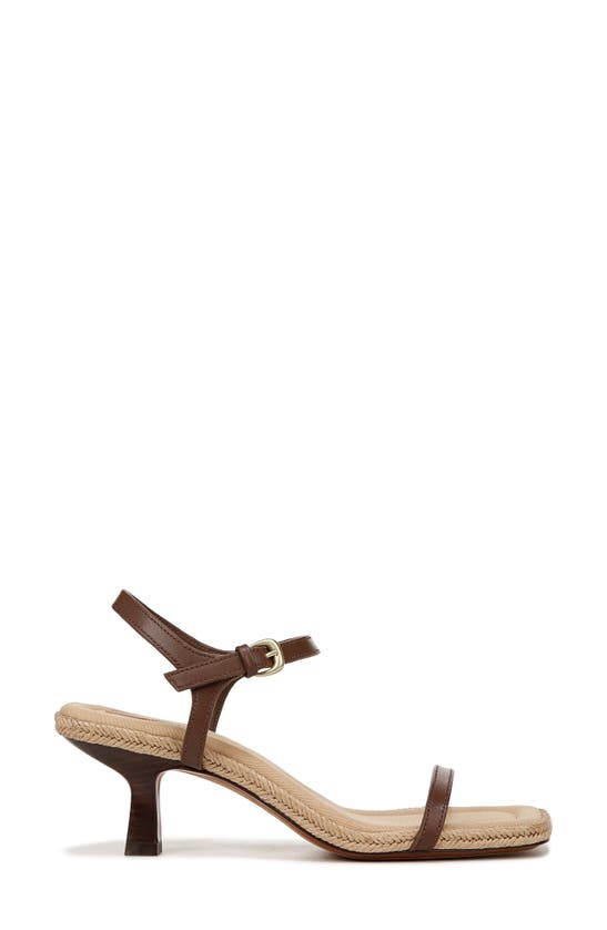 Shop Vince Coco Ankle Strap Espadrille Kitten Heel Sandal In Maple Wood