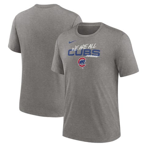 Mens Gray Chicago Cubs Local Tri-Blend T-Shirt