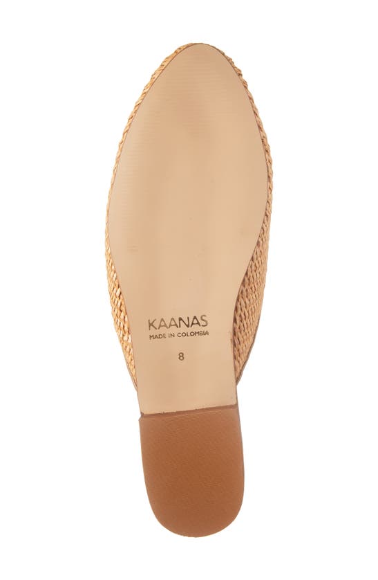 Kaanas Jaspe Basketweave Mule In Caramel