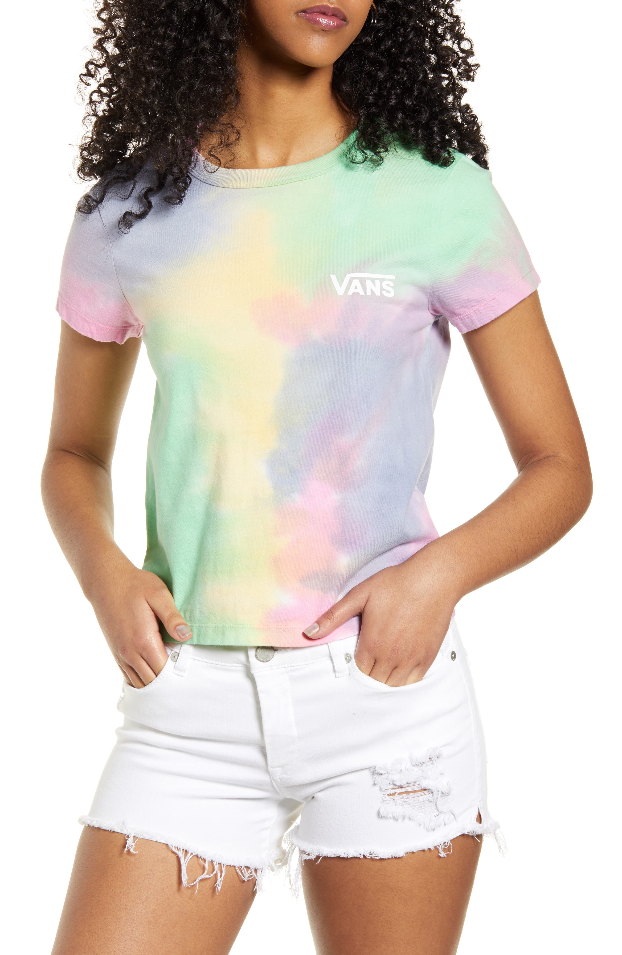 vans tie dye shorts