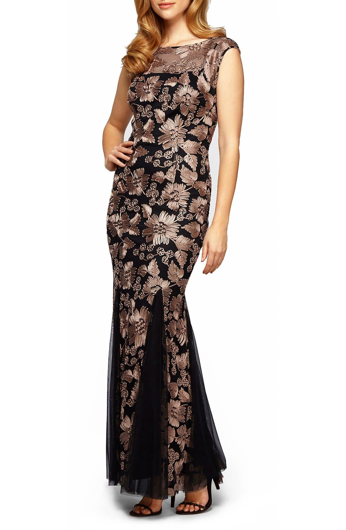Alex Evenings Tulle Mermaid Gown
