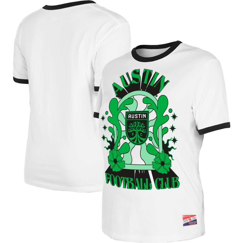 Shop 5th And Ocean By New Era 5th & Ocean By New Era White Austin Fc Throwback Ringer T-shirt