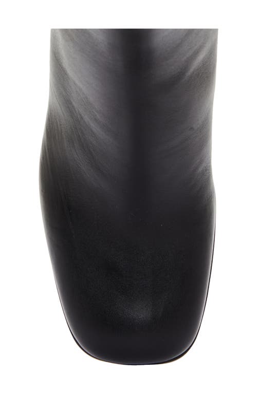 Prada Black Leather Ankle Boots With Logo Triangle Women In Nero