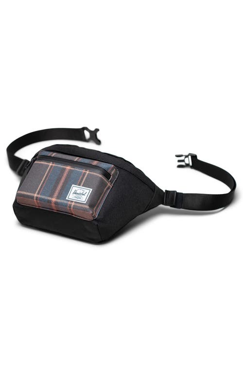 Herschel Supply Co . Pop Quiz Belt Bag In Black Winter Plaid