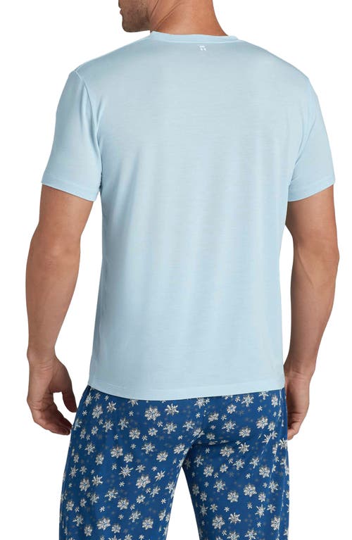 Shop Tommy John Second Skin Pocket Sleep T-shirt In Ice Blue