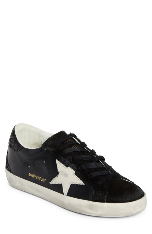 Shop Golden Goose Super-star Low Top Sneaker In Black