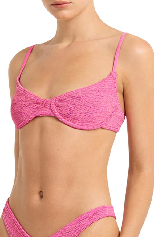 Shop Bondeye Bond-eye Gracie Balconette Underwire Bikini Top In Wildberry Lurex