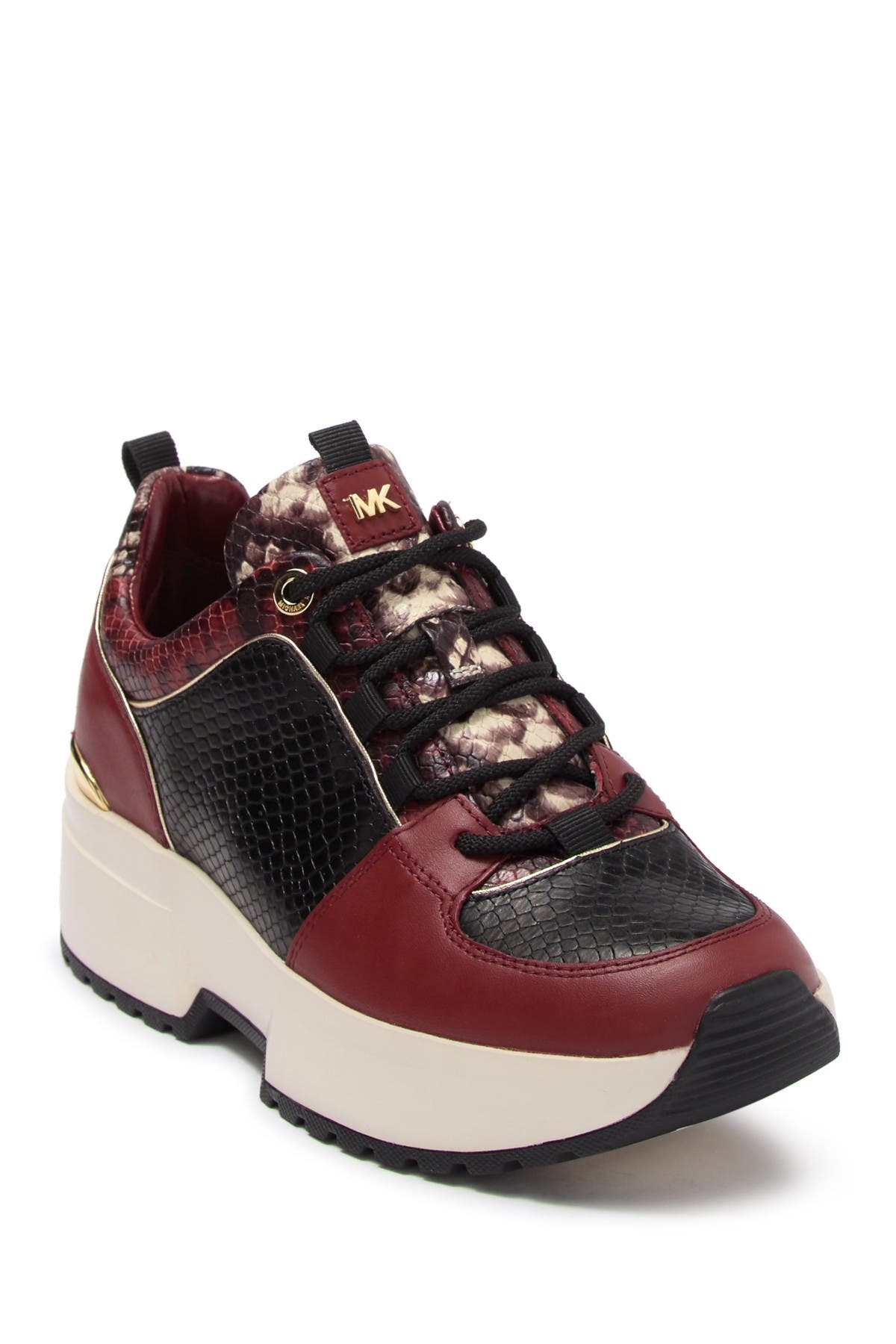 cosmo printed leather trainer michael kors