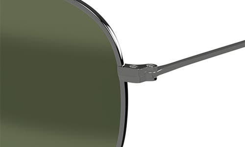 Maui Jim Hauoli Xl 62mm Polarized Oversize Aviator Sunglasses In Silver/maui Ht