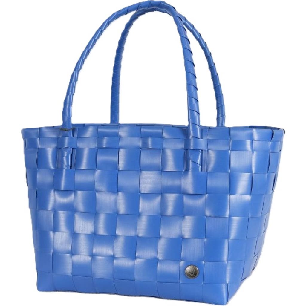 Shop Handed By Paris Recycled Plastic Tote Bag In Dutch Blue