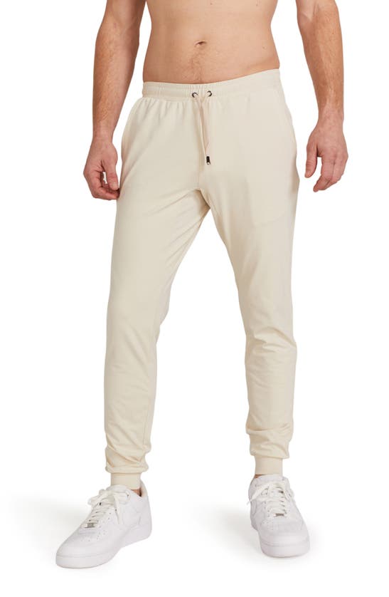 Shop Redvanly Donahue Water Resistant Joggers In Oat