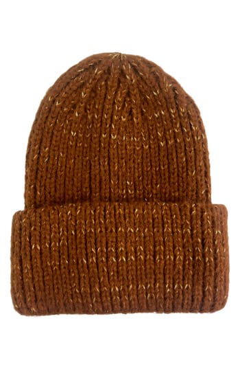 Marcus Adler Metallic Beanie In Rust